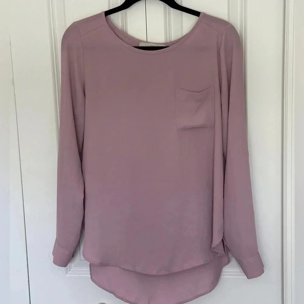 Lilac Loft long sleeves blouse size S